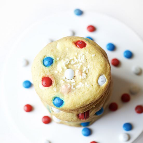 Jumbo Red White and Blue Cookies