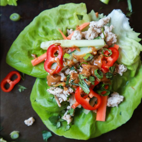 Thai Chicken Lettuce Wraps