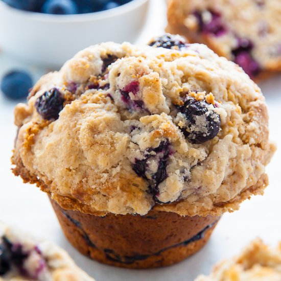 Jumbo Blueberry Crumb Muffins