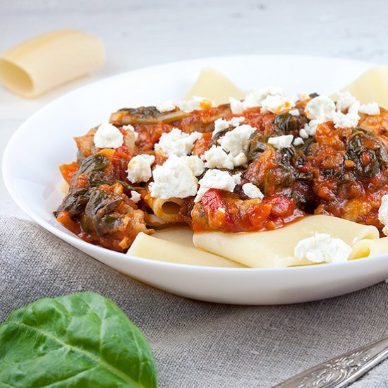 Pork Sausage with Tomato Pasta