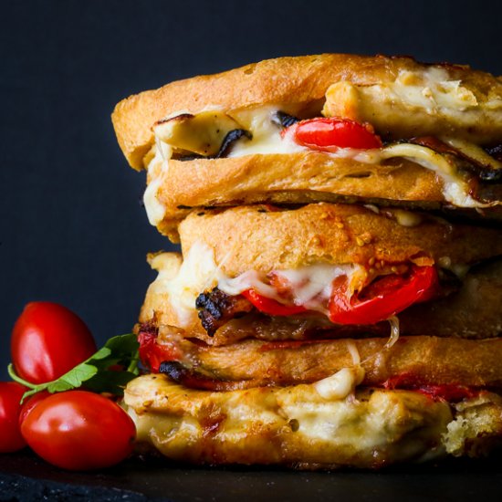 Grilled Cheese Chicken Panini Sandwich