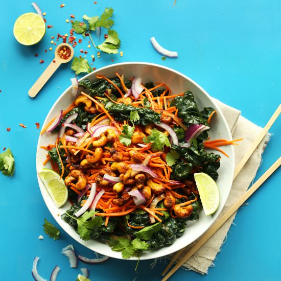 Thai Carrot Salad + Curried Cashews