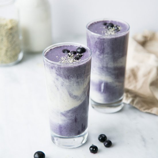 Blueberry Hemp Swirl Smoothie