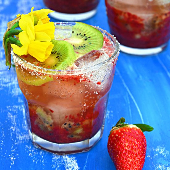 Strawberry Kiwi Sparkling Cooler