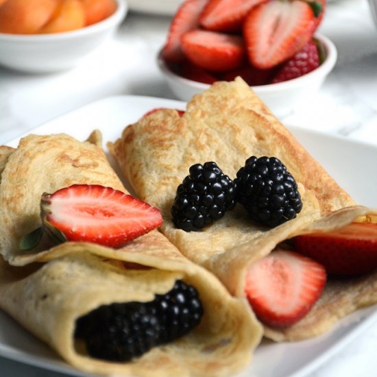 Low Carb Crepes (dairy-free, paleo)