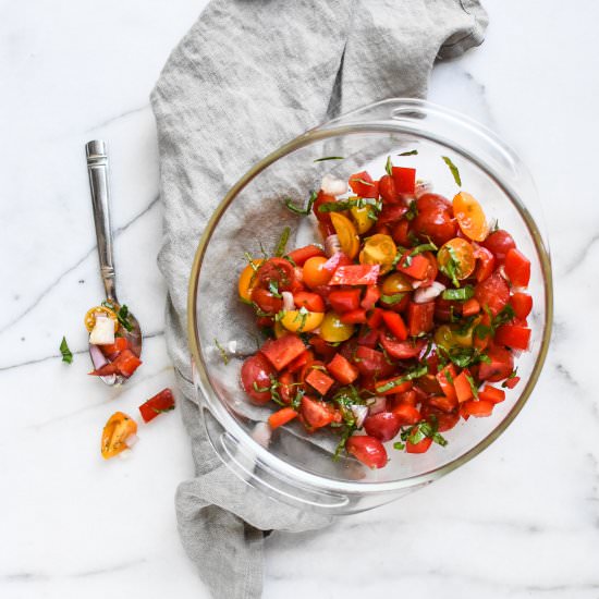 Tomato and Red Pepper Salad