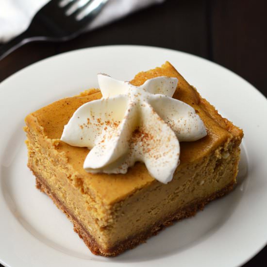 Pumpkin Cheesecake Bars