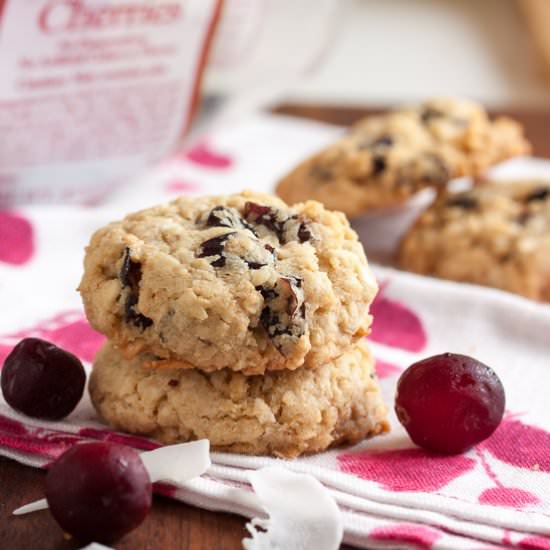 Cherry Coconut Oatmeal Cookies