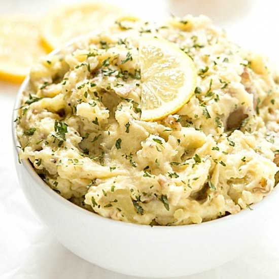 Tilapia and Lemon Garlic Potatoes