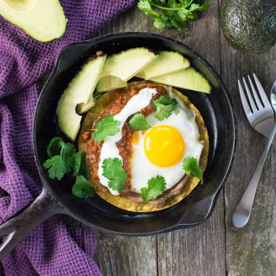 Huevos Rancheros with Chorizo Sauce