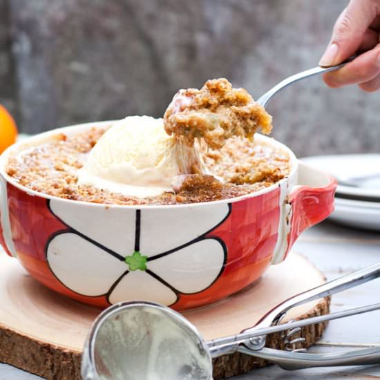 Rhubarb Apricot Crumble