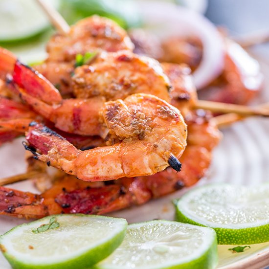 Harissa Grilled Prawns