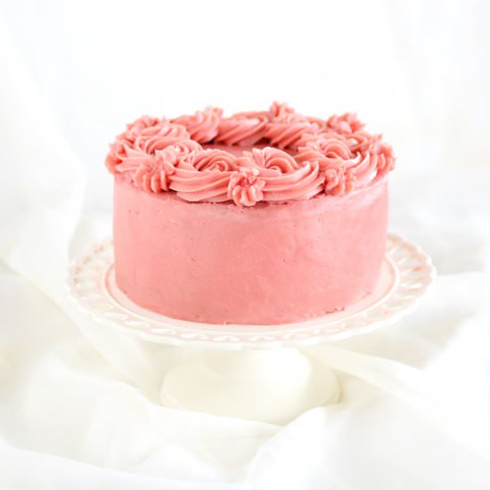 Rose, Raspberry & Vanilla Cake