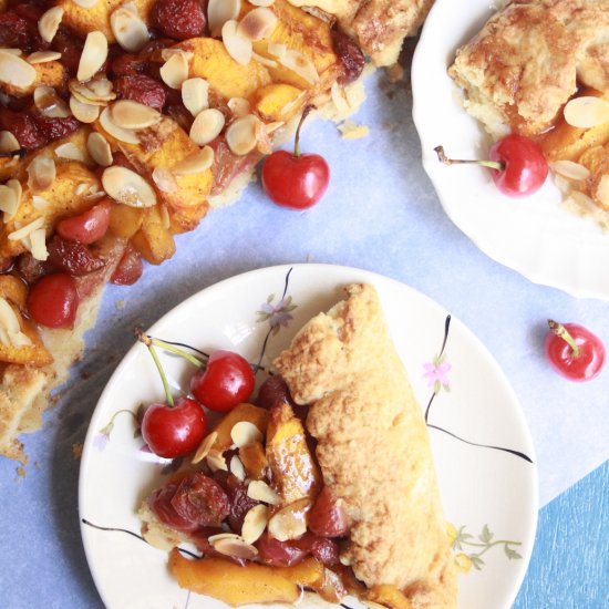 Peach Cherry Galette