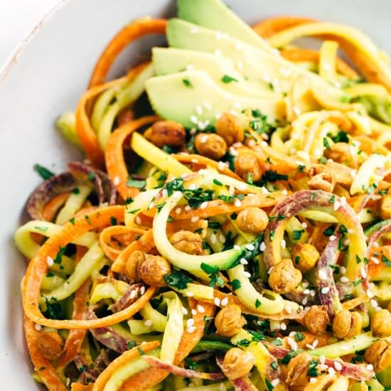 Spiralized Vegetable Salad