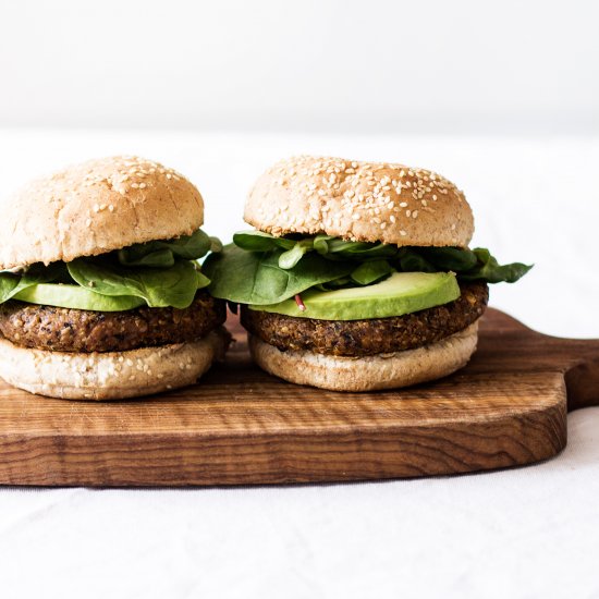 Easy Vegan Black Bean & Corn Burger