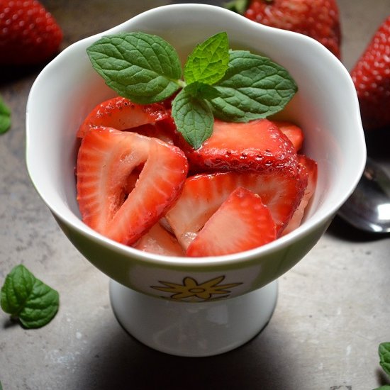 Simple Macerated Strawberries