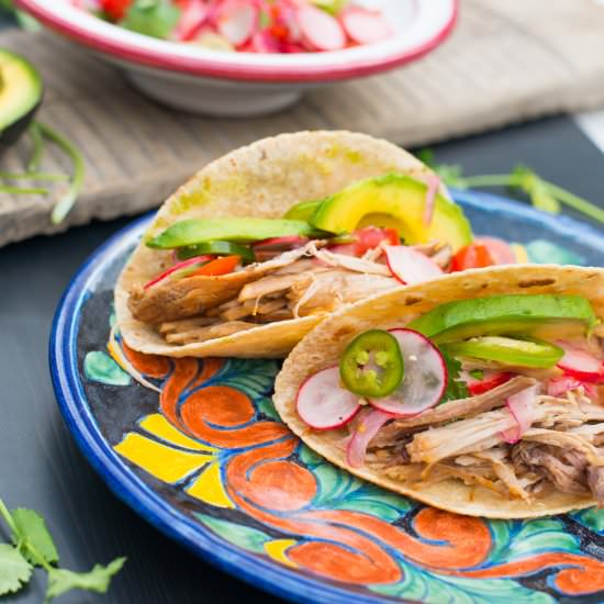 Slow Cooker Carnitas Tacos