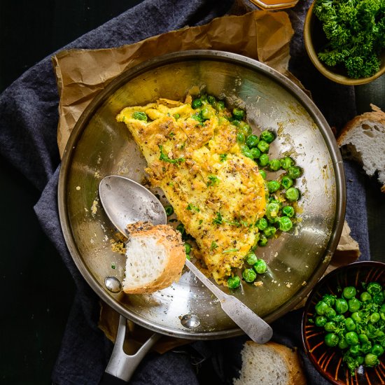 Peas and Parsley Omelette