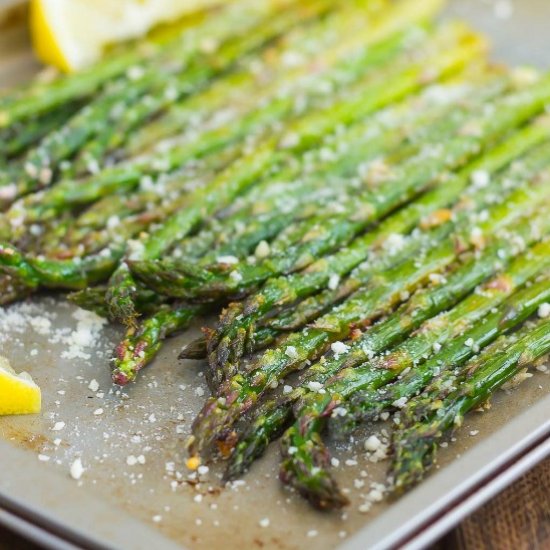 Roasted Lemon Parmesan Asparagus