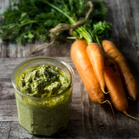 Carrot top pesto