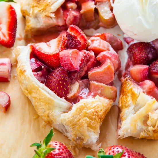 Strawberry Rhubarb Galette