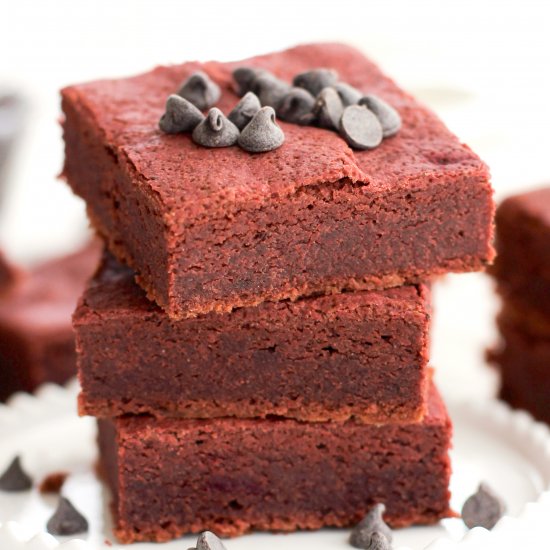 Healthy Red Velvet Brownies