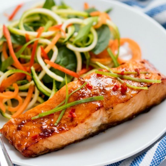 Honey Garlic Baked Salmon