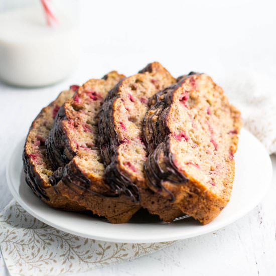 Chocolate & Raspberry Banana Bread