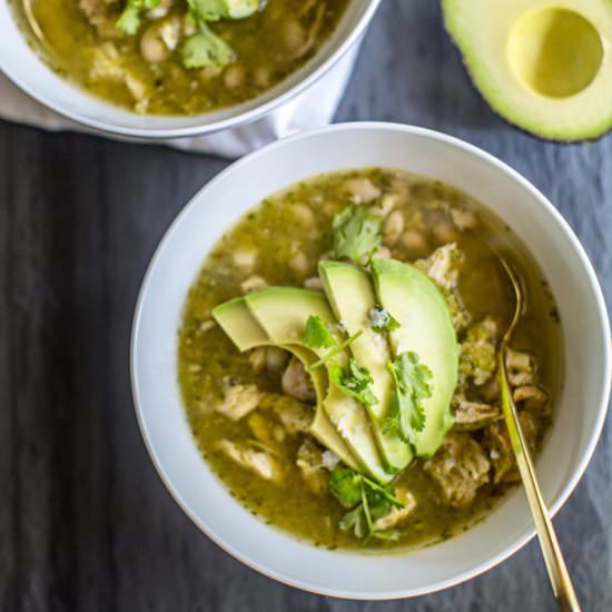 Easy Salsa Verde Chicken Soup