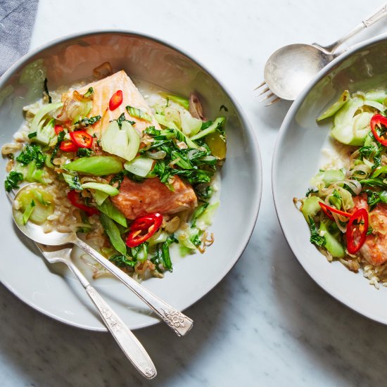 Salmon in Coconut Broth