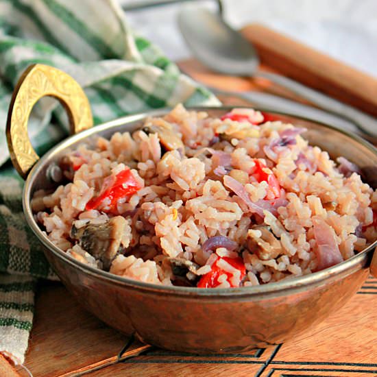 Mushroom And Cabbage Rice