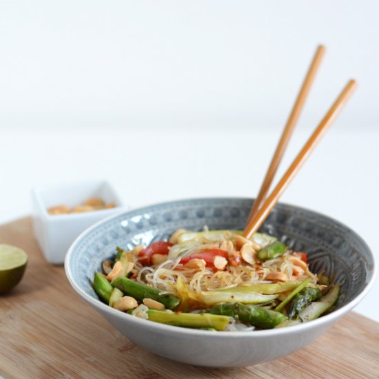 Asian Noodle Salad with Asparagus