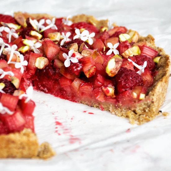 Rhubarb Almond Tart