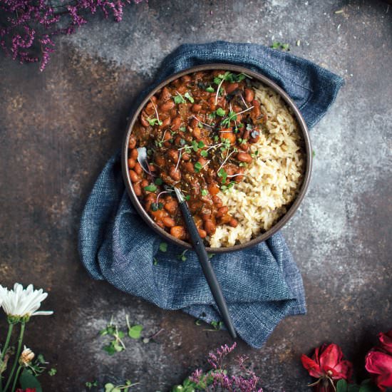 Smoky Vegetarian Red Beans & Rice