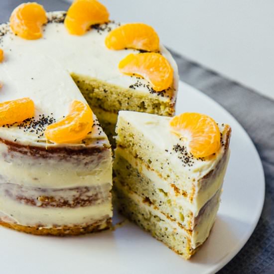 Mandarin Poppy Seed Layer Cake