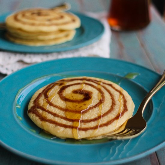 Paleo Cinnamon Swirl Pancakes