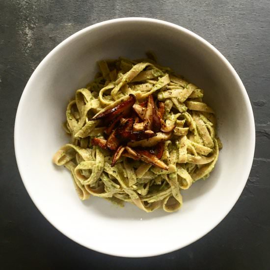 Avocado Pesto Fettuccine