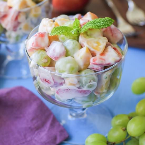 Fruit Salad with Coconut Whip