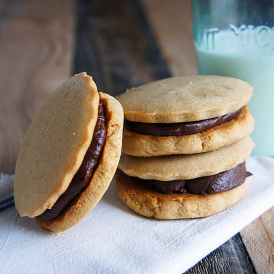 Chocolate-Filled PB Cookies