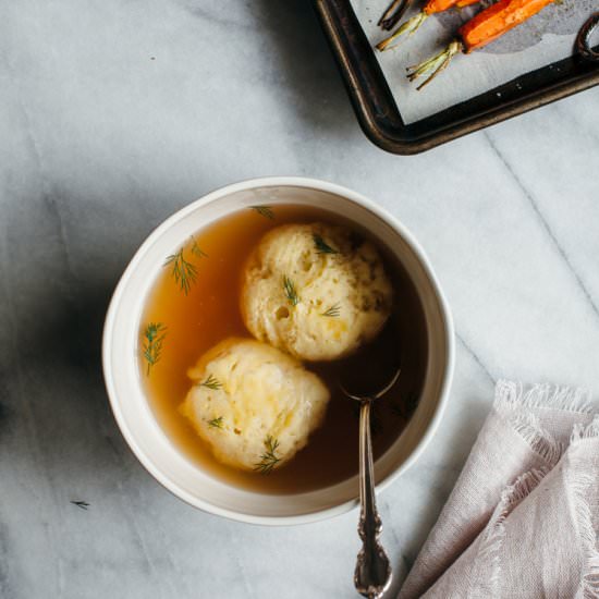 Chickpea Flour Matzo Ball Soup