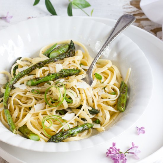 Asparagus and Goat Cheese Pasta