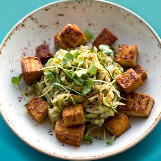 Peanut Zoodles with Tofu