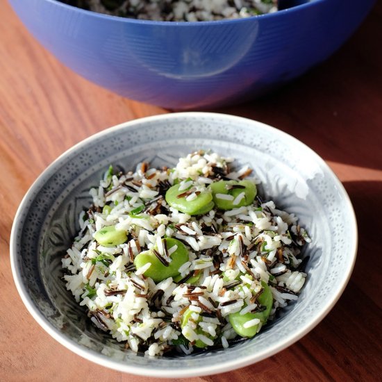 Rice Salad with Fava Beans