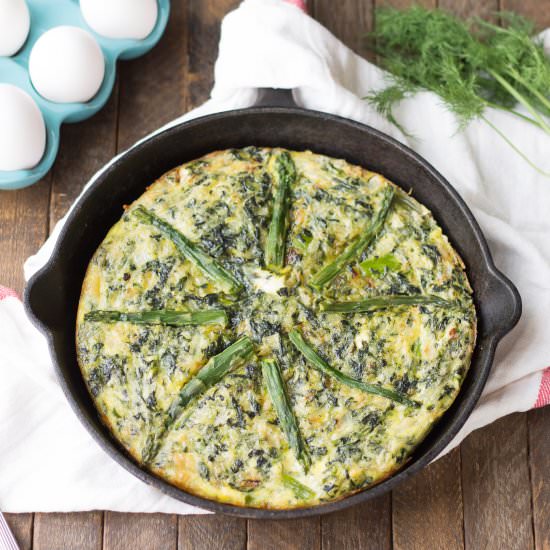 Asparagus and Spinach Frittata