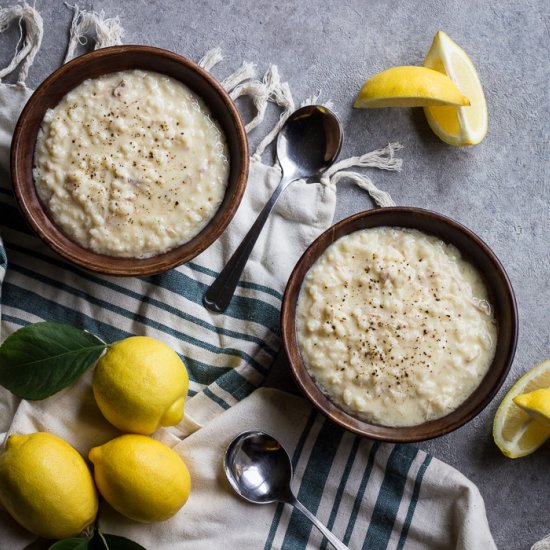 Avgolemono – Greek Egg and Lemon Soup