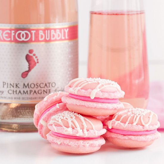 Pink Champagne Macarons