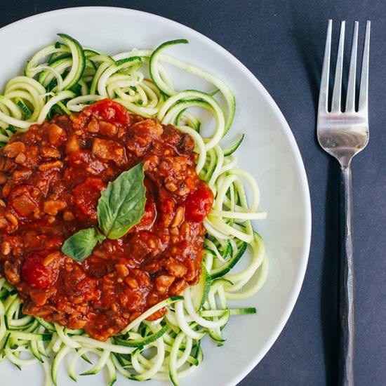 Hearty Marinara Zoodles