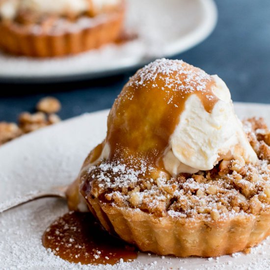 Apple & Walnut Crumble Tarts