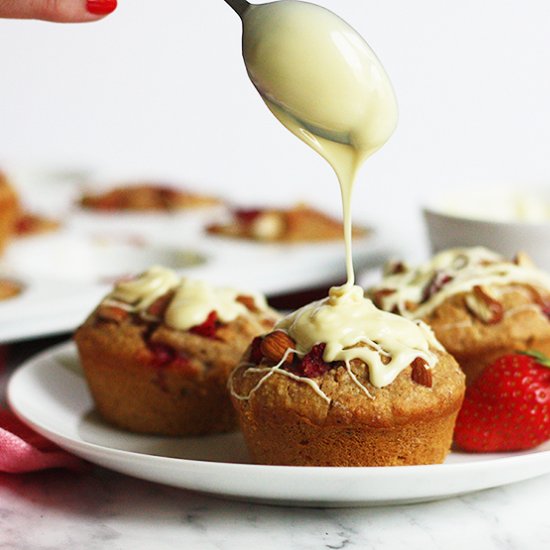 White Chocolate Strawberry Muffins